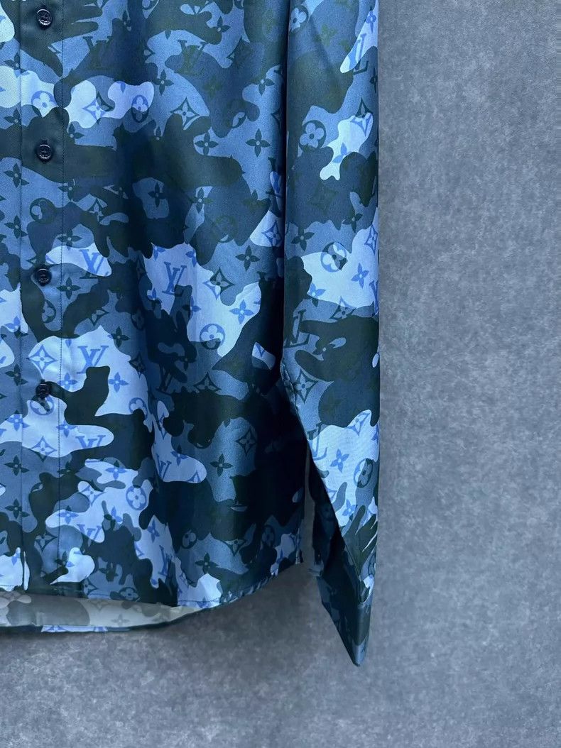 Louis Vuitton Louis Vuitton Camouflage Silk Long Sleeve Shirt Size US M / EU 48-50 / 2 - 3 Thumbnail