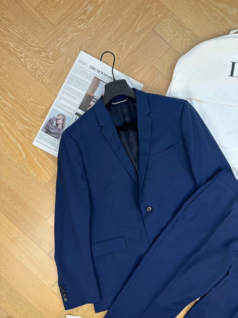 Dior Dior Blue Wool Suit Set for Men Size US XXL / EU 58 / 5 - 6 Thumbnail
