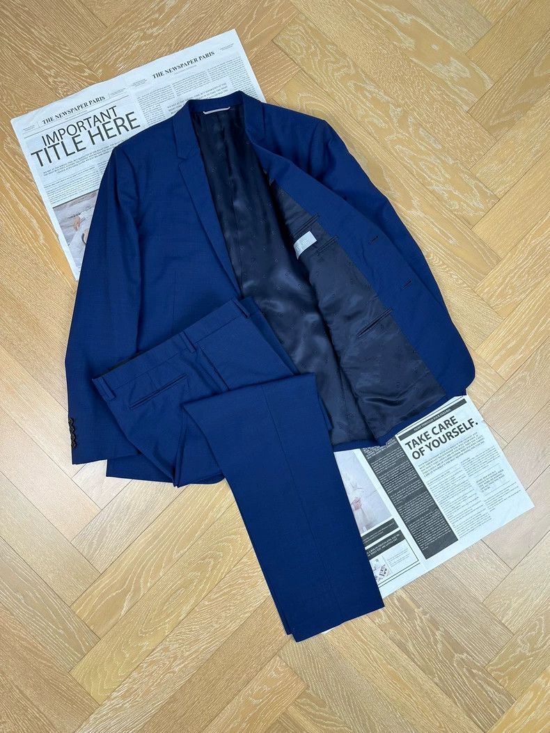 Dior Dior Blue Wool Suit Set for Men Size US XXL / EU 58 / 5 - 2 Thumbnail