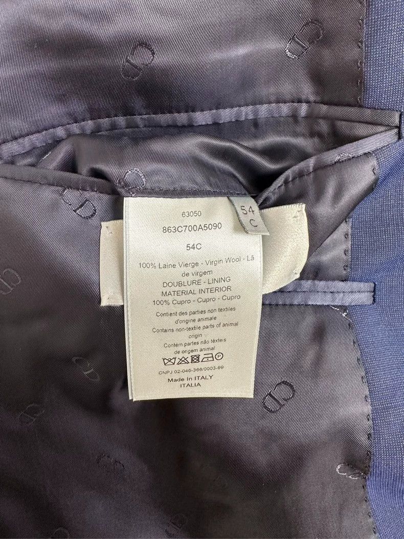Dior Dior Blue Wool Suit Set for Men Size US XXL / EU 58 / 5 - 9 Thumbnail