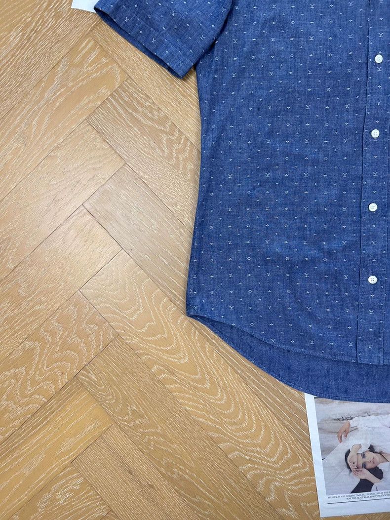 Louis Vuitton Louis Vuitton Short Sleeve Blue Shirt Size US L / EU 52-54 / 3 - 4 Thumbnail