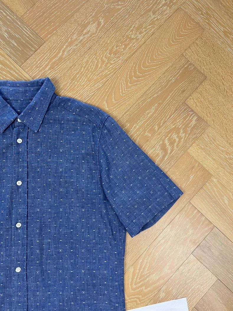 Louis Vuitton Louis Vuitton Short Sleeve Blue Shirt Size US L / EU 52-54 / 3 - 5 Thumbnail