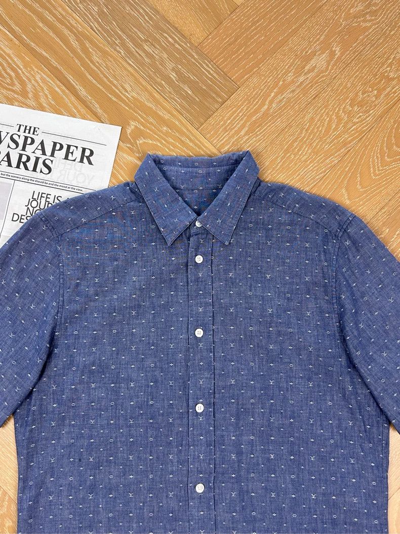 Louis Vuitton Louis Vuitton Short Sleeve Blue Shirt Size US L / EU 52-54 / 3 - 8 Thumbnail