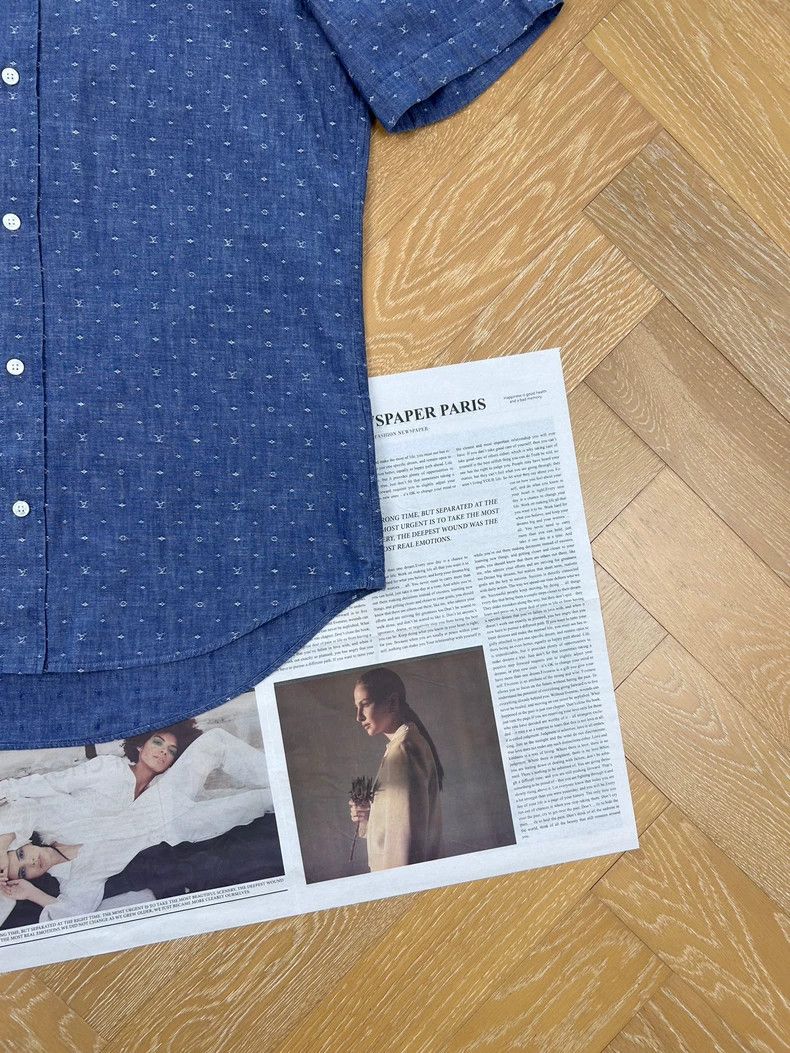 Louis Vuitton Louis Vuitton Short Sleeve Blue Shirt Size US L / EU 52-54 / 3 - 3 Thumbnail