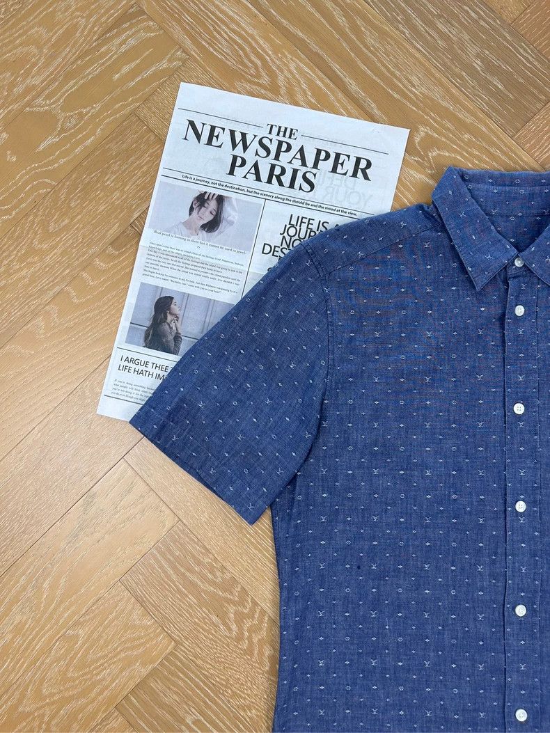 Louis Vuitton Louis Vuitton Short Sleeve Blue Shirt Size US L / EU 52-54 / 3 - 6 Thumbnail