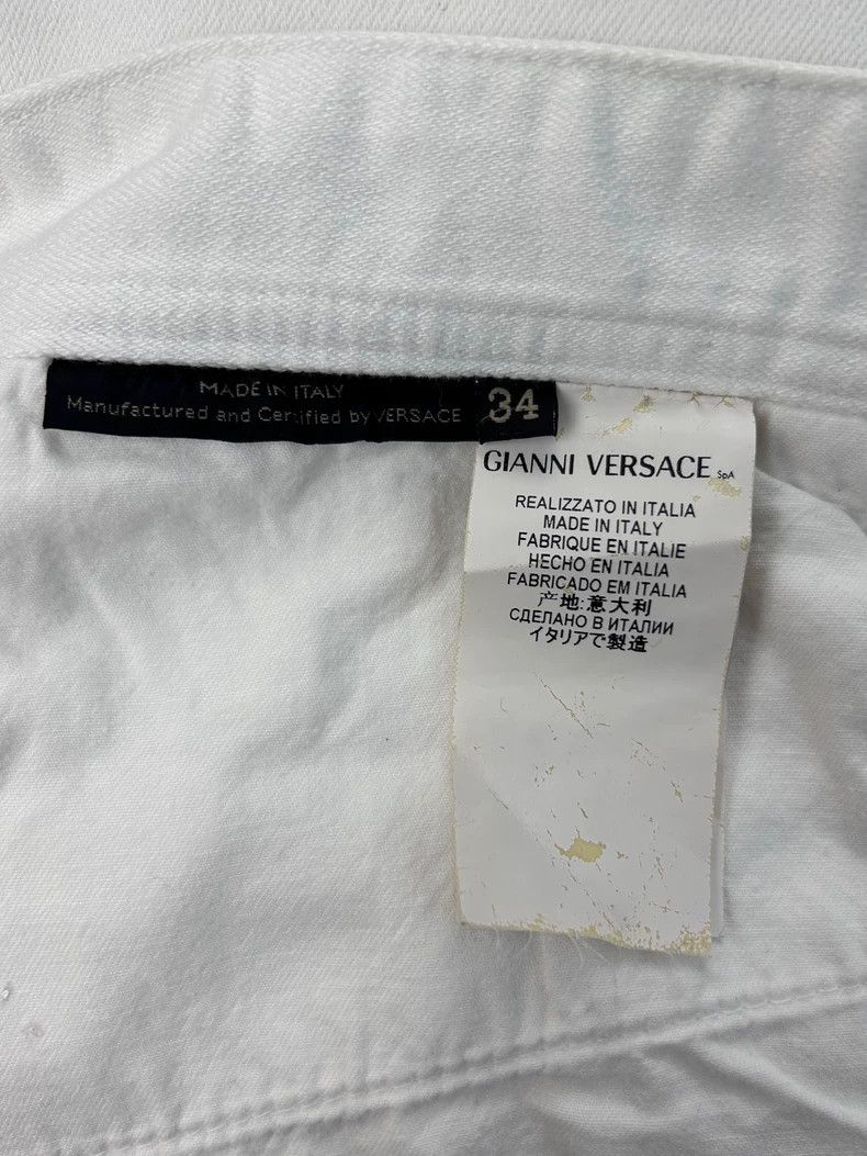 Versace Versace Vintage Slim Fit White Jeans for Men Size US 34 / EU 50 - 9 Thumbnail