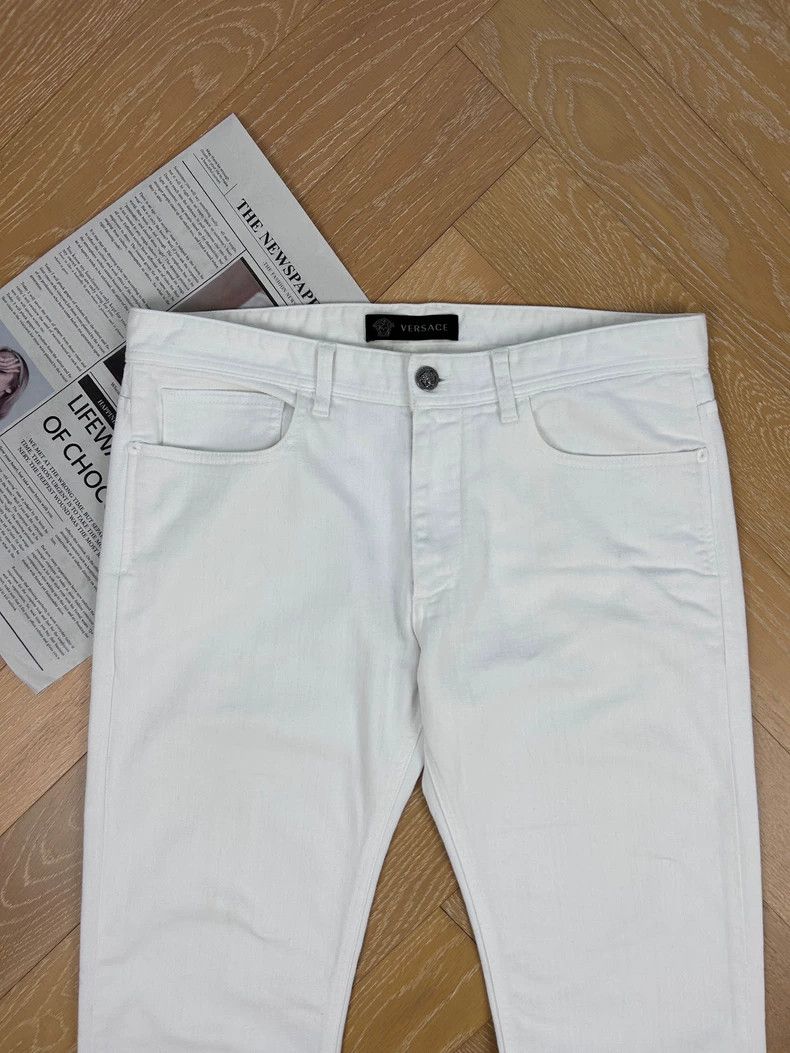 Versace Versace Vintage Slim Fit White Jeans for Men Size US 34 / EU 50 - 8 Thumbnail