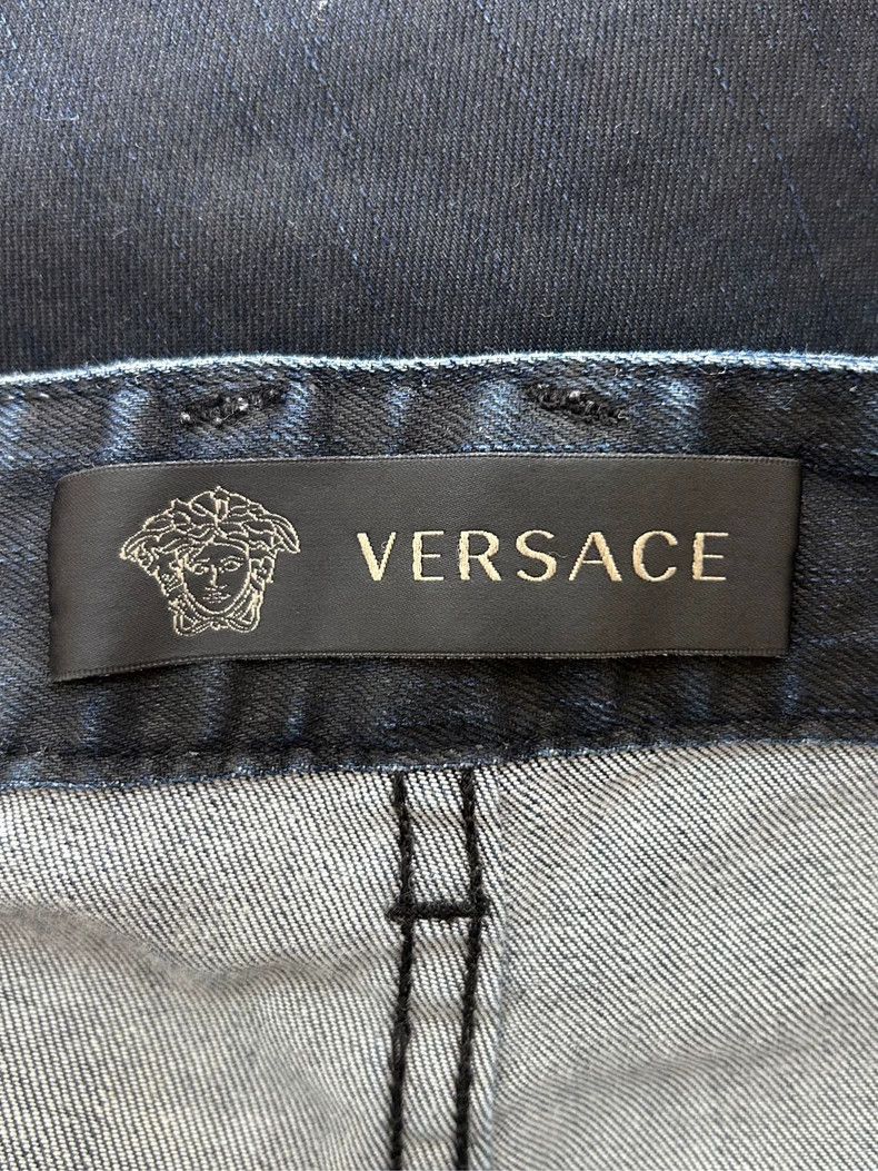 Versace Versace Slim Fit Coated Denim Pants for Men Size US 34 / EU 50 - 7 Thumbnail