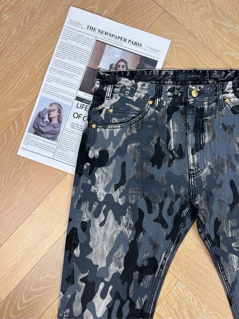 Versace Versace Camo Limited Edition Slim Fit Jeans Size US 34 / EU 50 - 6 Thumbnail