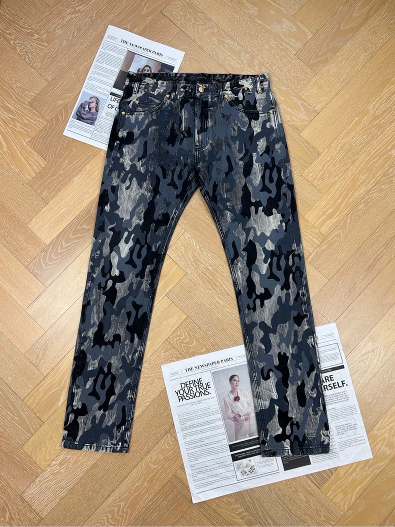 Versace Versace Camo Limited Edition Slim Fit Jeans Size US 34 / EU 50 - 2 Thumbnail
