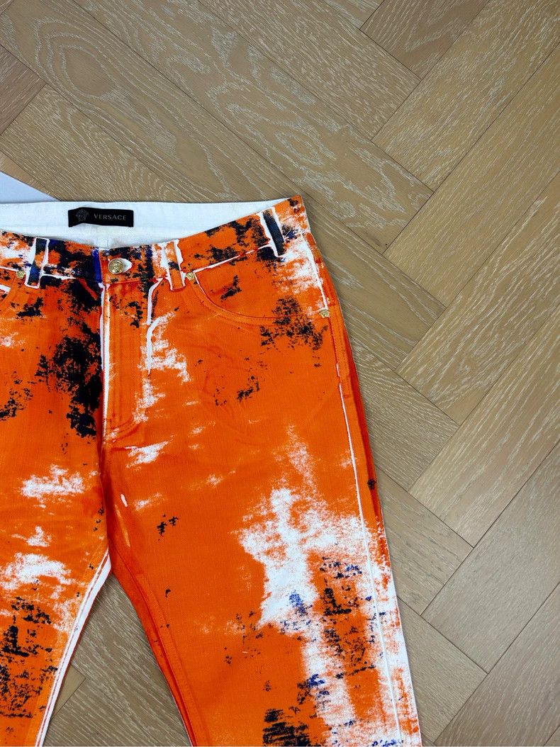 Versace Versace Limited Edition Orange Denim Pants Size US 35 - 5 Thumbnail