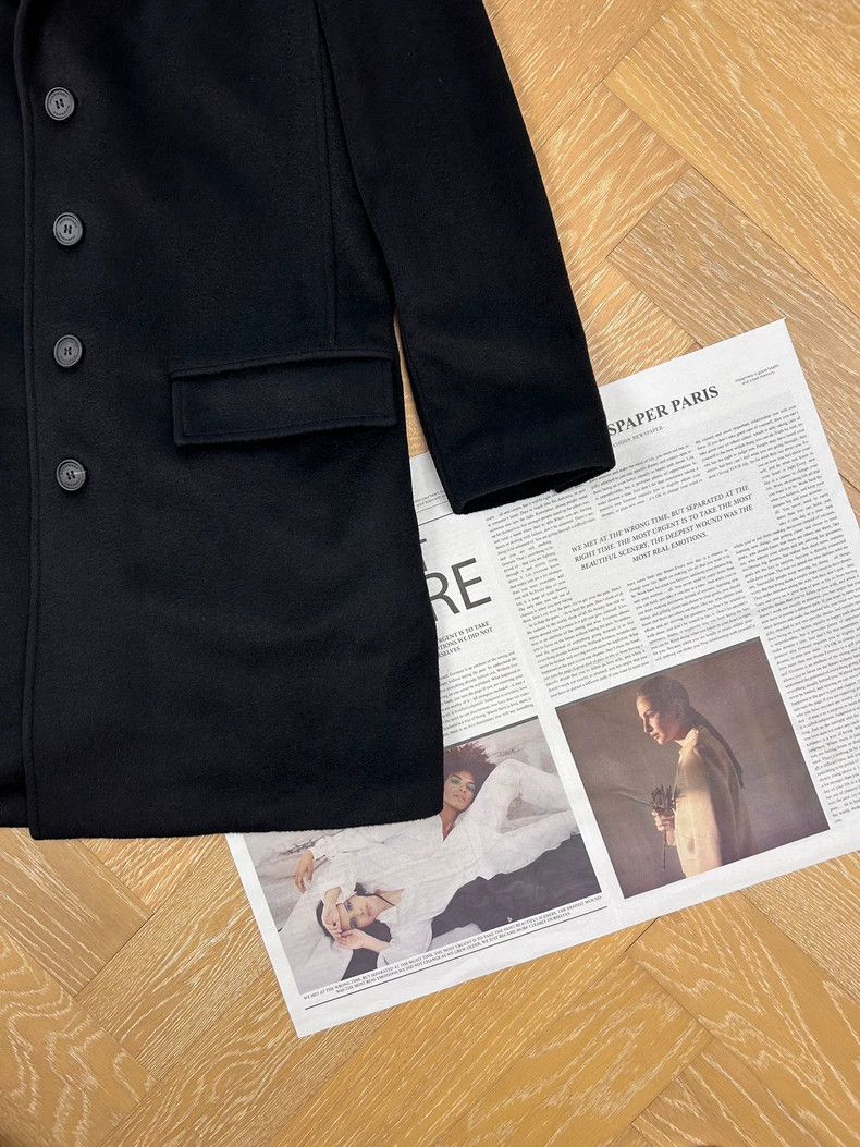 Burberry Burberry Black Velvet Double-Breasted Coat Size US L / EU 52-54 / 3 - 3 Thumbnail