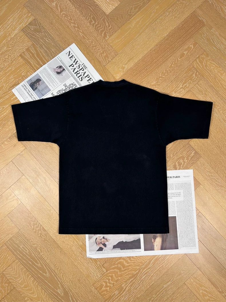Balenciaga Balenciaga Black Logo V-Neck Loose T-Shirt Size US XXS / EU 40 - 2 Thumbnail