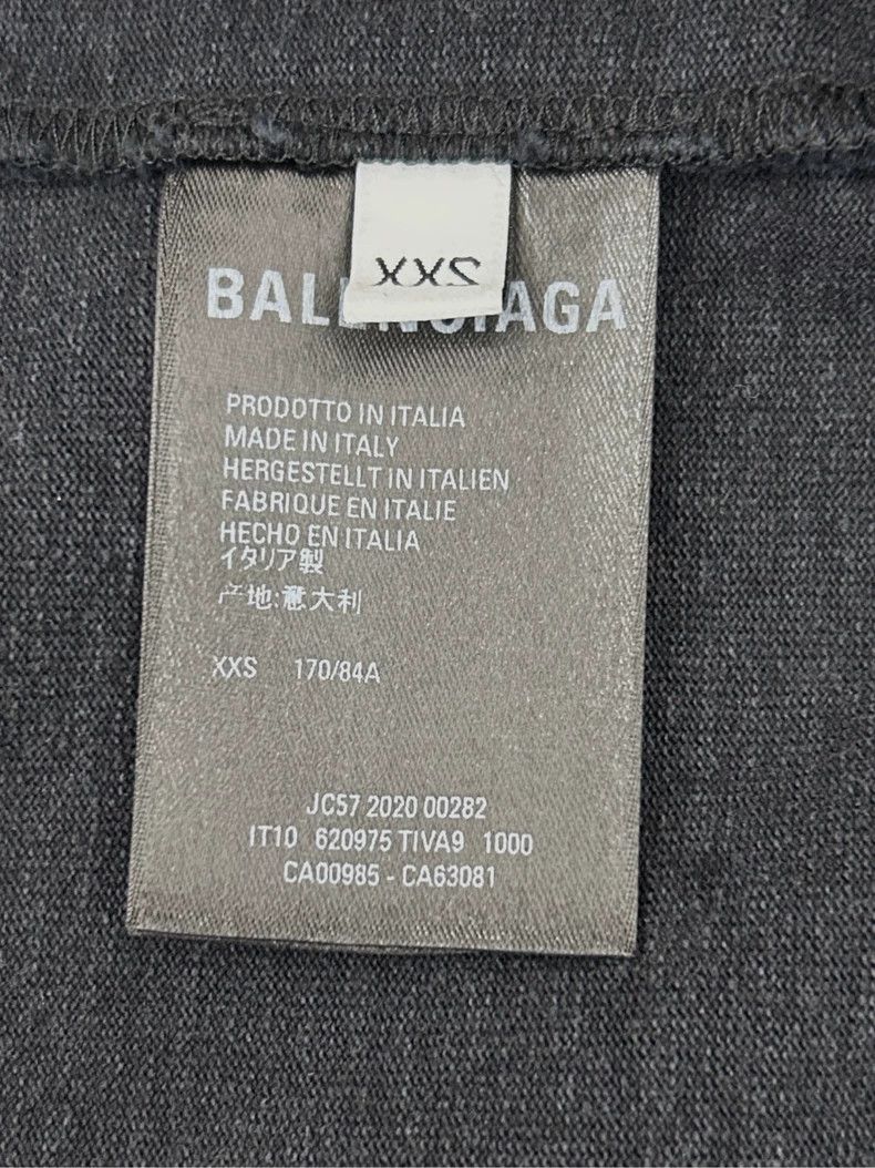 Balenciaga Balenciaga Black Logo V-Neck Loose T-Shirt Size US XXS / EU 40 - 9 Thumbnail