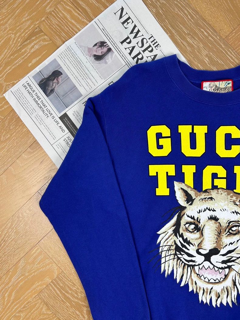 Gucci GUCCI Tiger Print Sweatshirt for Men Size L Size US L / EU 52-54 / 3 - 6 Thumbnail