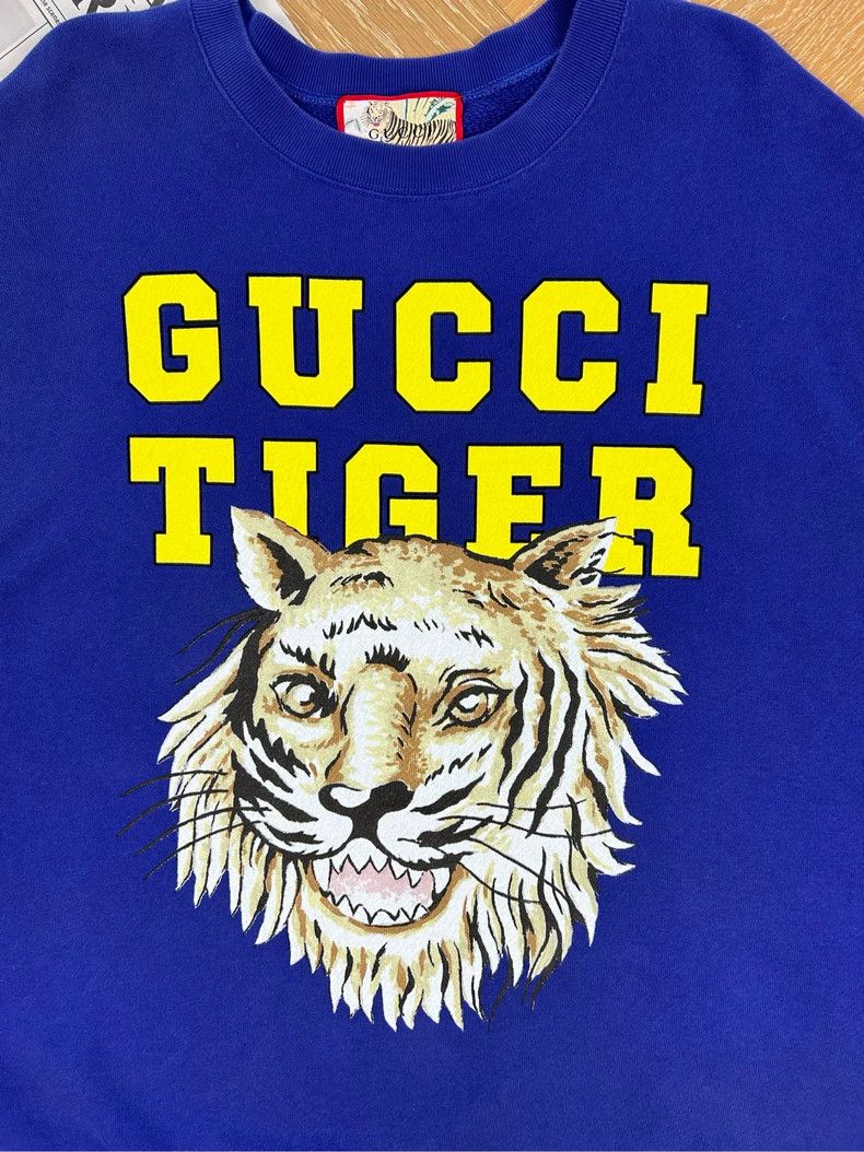Gucci GUCCI Tiger Print Sweatshirt for Men Size L Size US L / EU 52-54 / 3 - 7 Thumbnail