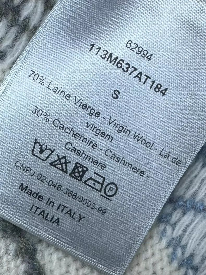 Dior DIOR Men's Knit Sweater with Diamond Pattern Size US S / EU 44-46 / 1 - 9 Thumbnail