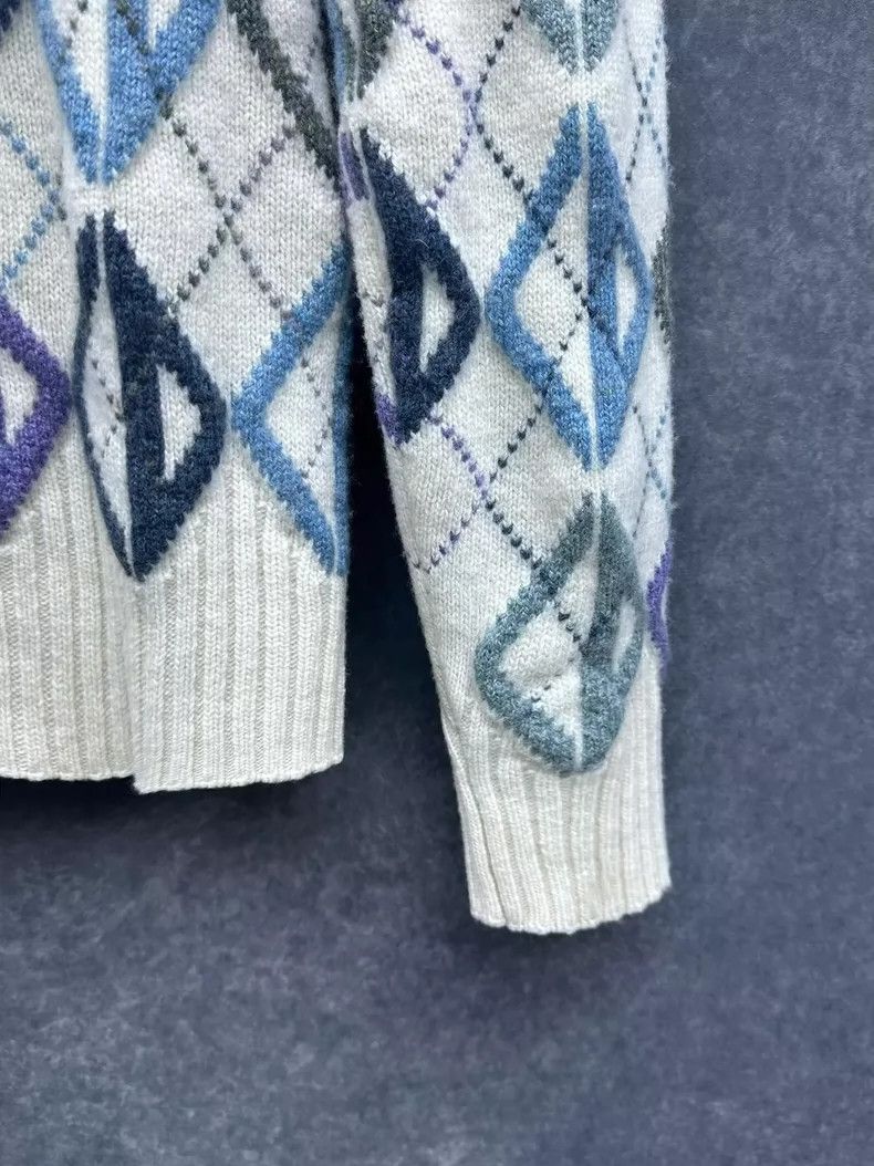 Dior DIOR Men's Knit Sweater with Diamond Pattern Size US S / EU 44-46 / 1 - 3 Thumbnail