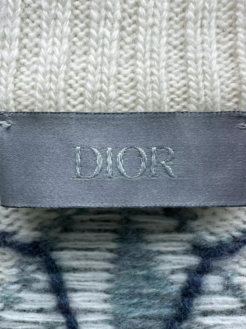 Dior DIOR Men's Knit Sweater with Diamond Pattern Size US S / EU 44-46 / 1 - 7 Thumbnail