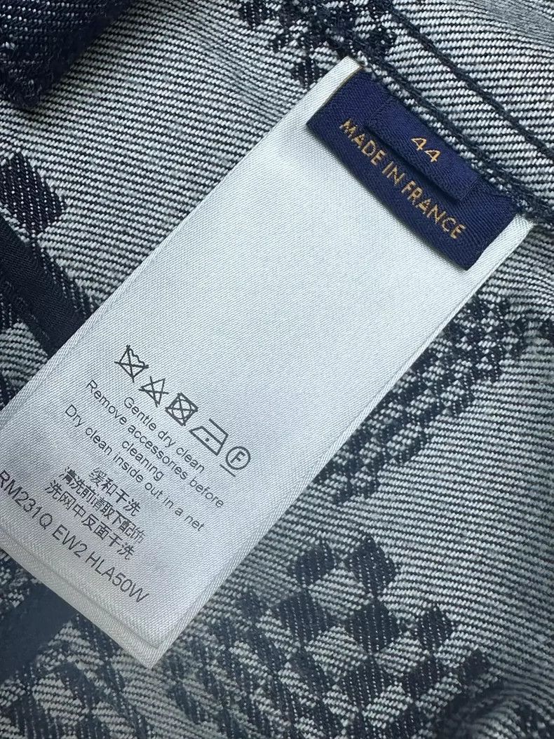 Louis Vuitton Louis Vuitton Black Checkered Denim Jacket Size US L / EU 52-54 / 3 - 9 Thumbnail