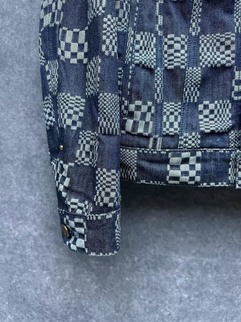 Louis Vuitton Louis Vuitton Black Checkered Denim Jacket Size US L / EU 52-54 / 3 - 4 Thumbnail