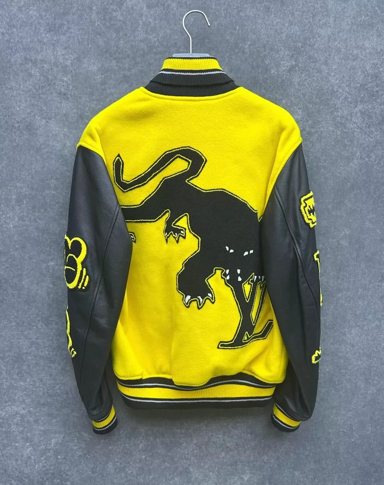 Louis Vuitton Louis Vuitton SS22 Yellow Letterman Jacket Size US L / EU 52-54 / 3 - 2 Thumbnail