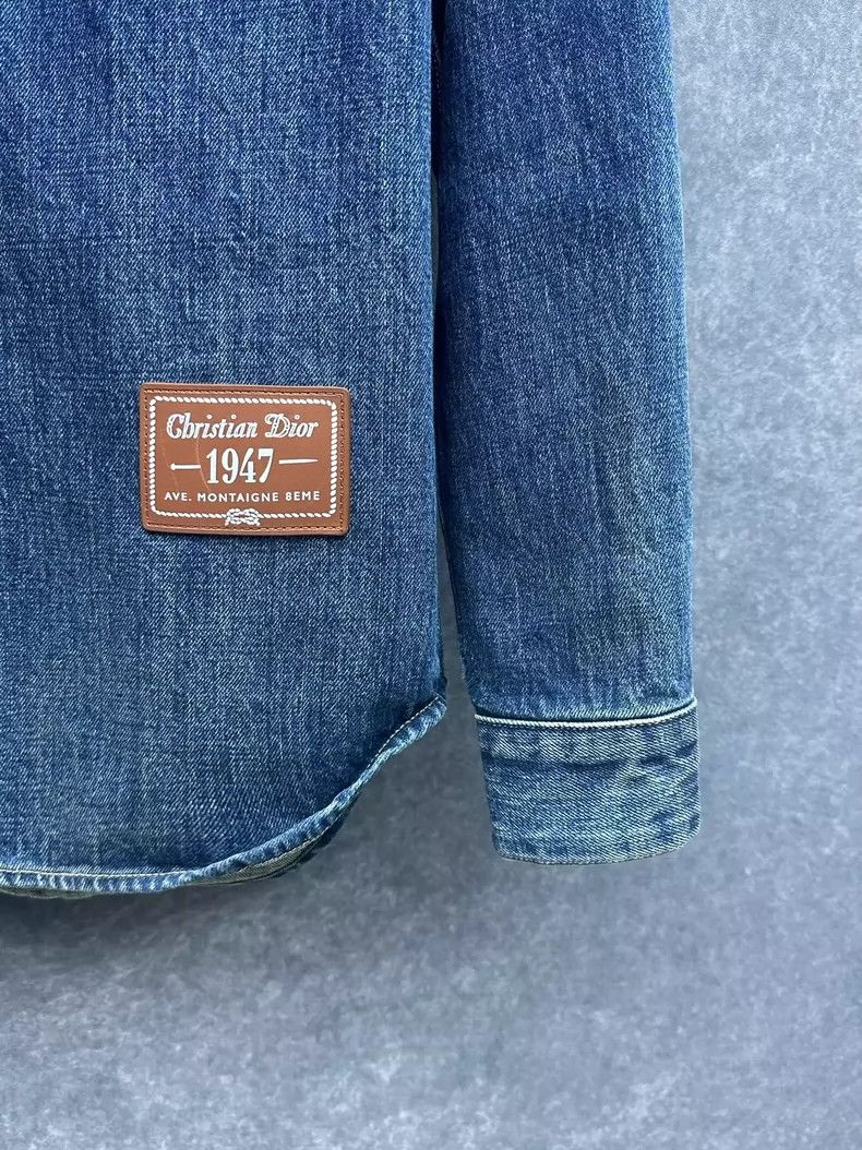 Dior Dior Logo Long Sleeve Denim Shirt for Men Size US M / EU 48-50 / 2 - 3 Thumbnail