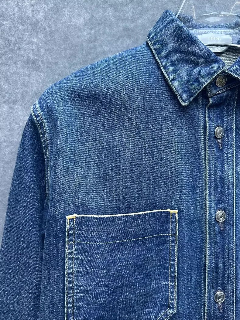 Dior Dior Logo Long Sleeve Denim Shirt for Men Size US M / EU 48-50 / 2 - 6 Thumbnail
