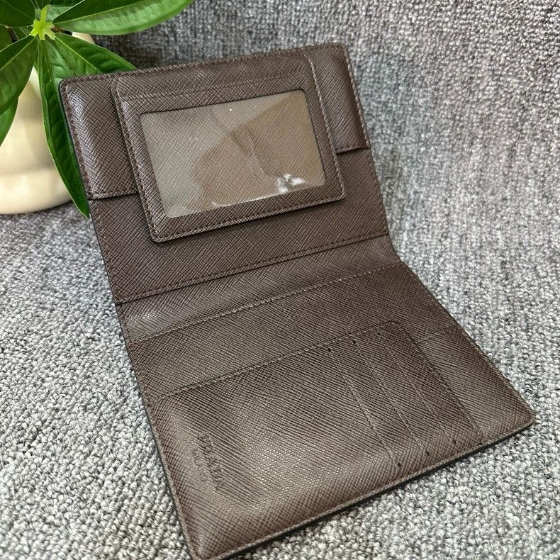 Prada PRADA Leather Card Case in Dark Brown Size ONE SIZE - 5 Thumbnail