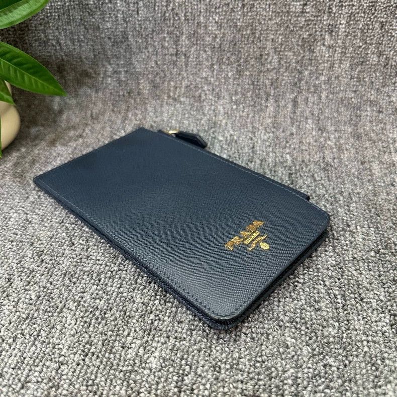 Prada Prada Metal Logo Leather Long Wallet Card Case Size ONE SIZE - 4 Thumbnail