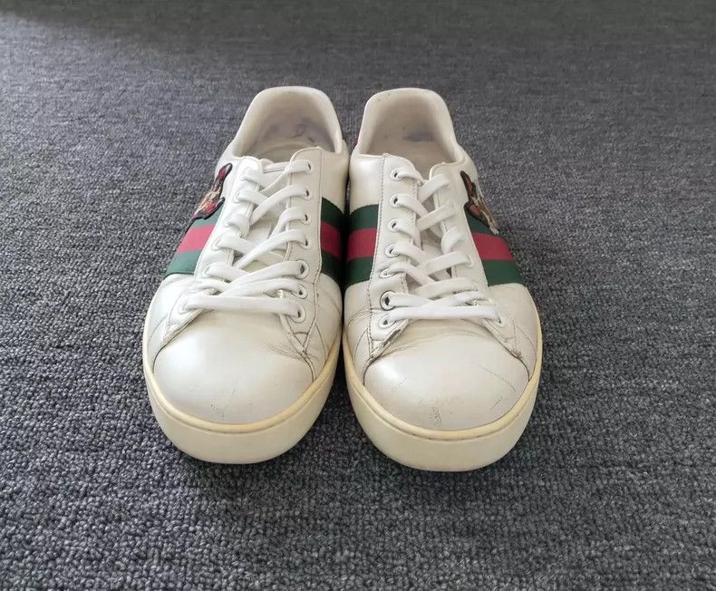 Gucci GUCCI White Sneakers with Colorful Stripes Size US 8 / EU 41 - 2 Thumbnail