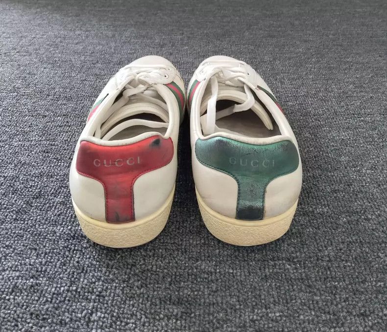 Gucci GUCCI White Sneakers with Colorful Stripes Size US 8 / EU 41 - 5 Thumbnail