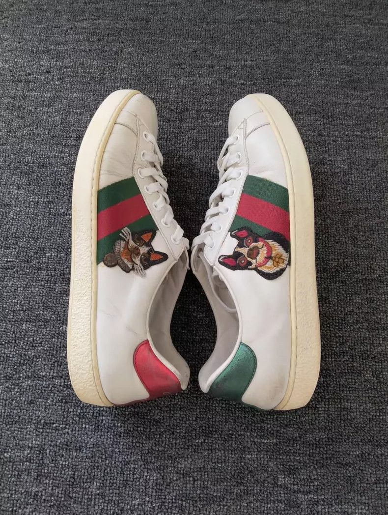 Gucci GUCCI White Sneakers with Colorful Stripes Size US 8 / EU 41 - 3 Thumbnail