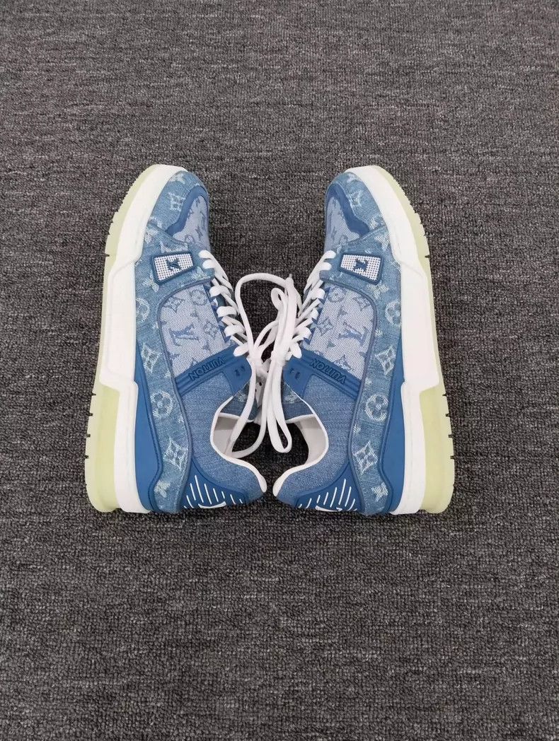 Louis Vuitton Louis Vuitton Blue Denim Trainers Size 41 Size US 8 / EU 41 - 9 Thumbnail