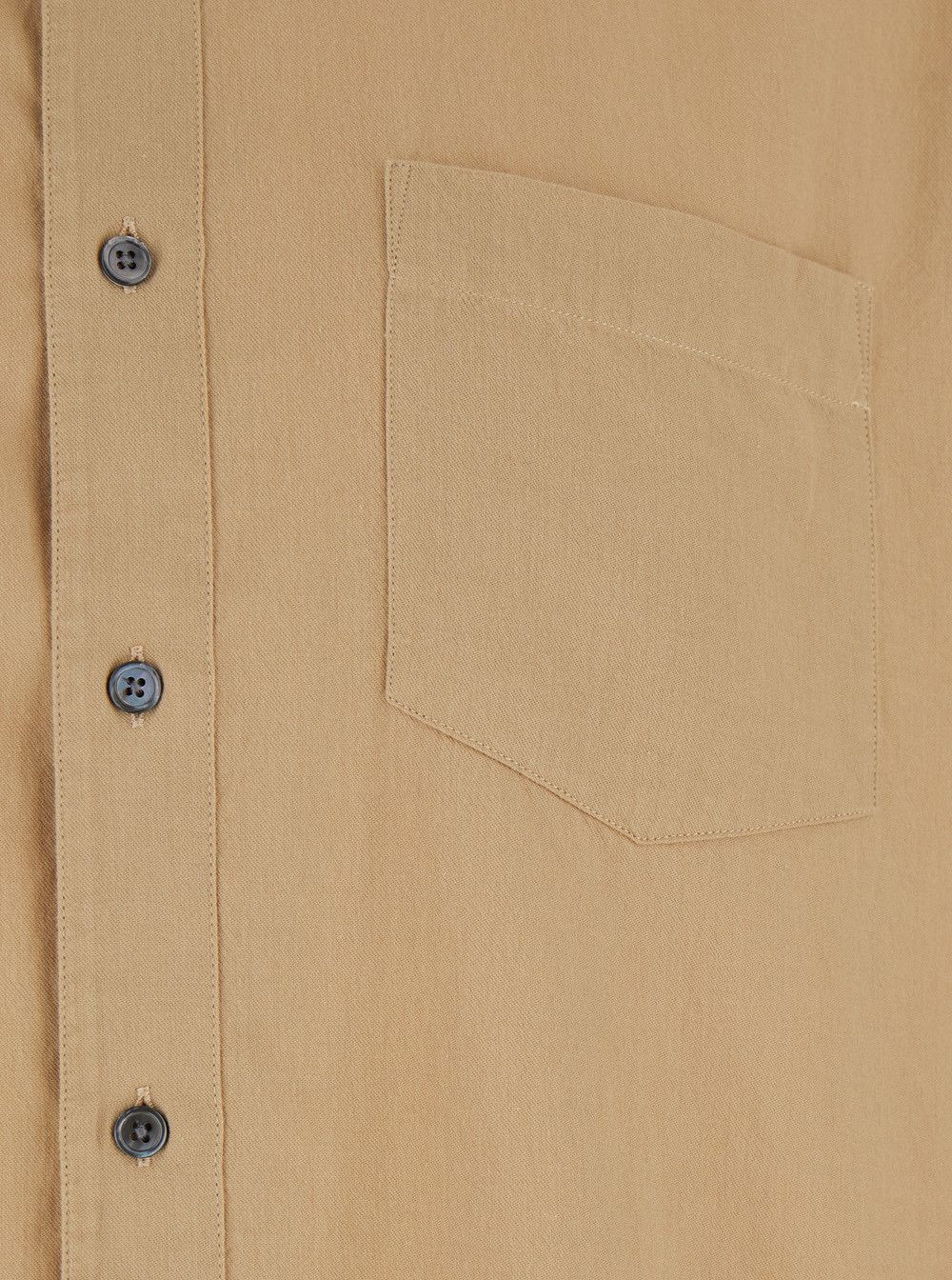 Sunflower 'Stable' Beige Shirt with Classic Collar and Dropped Shoulders in Linen Blend Man Size US XL / EU 56 / 4 - 3 Thumbnail