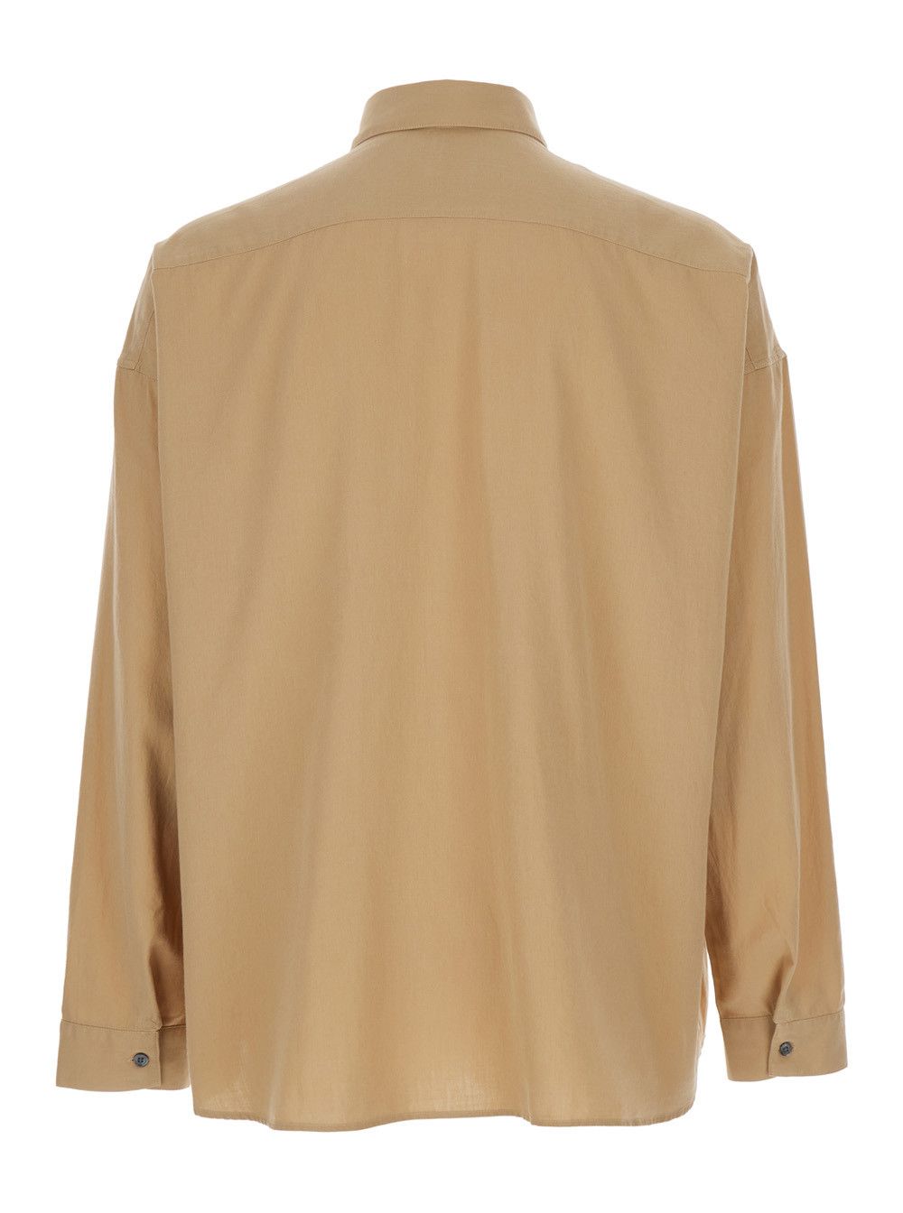 Sunflower 'Stable' Beige Shirt with Classic Collar and Dropped Shoulders in Linen Blend Man Size US XL / EU 56 / 4 - 2 Thumbnail