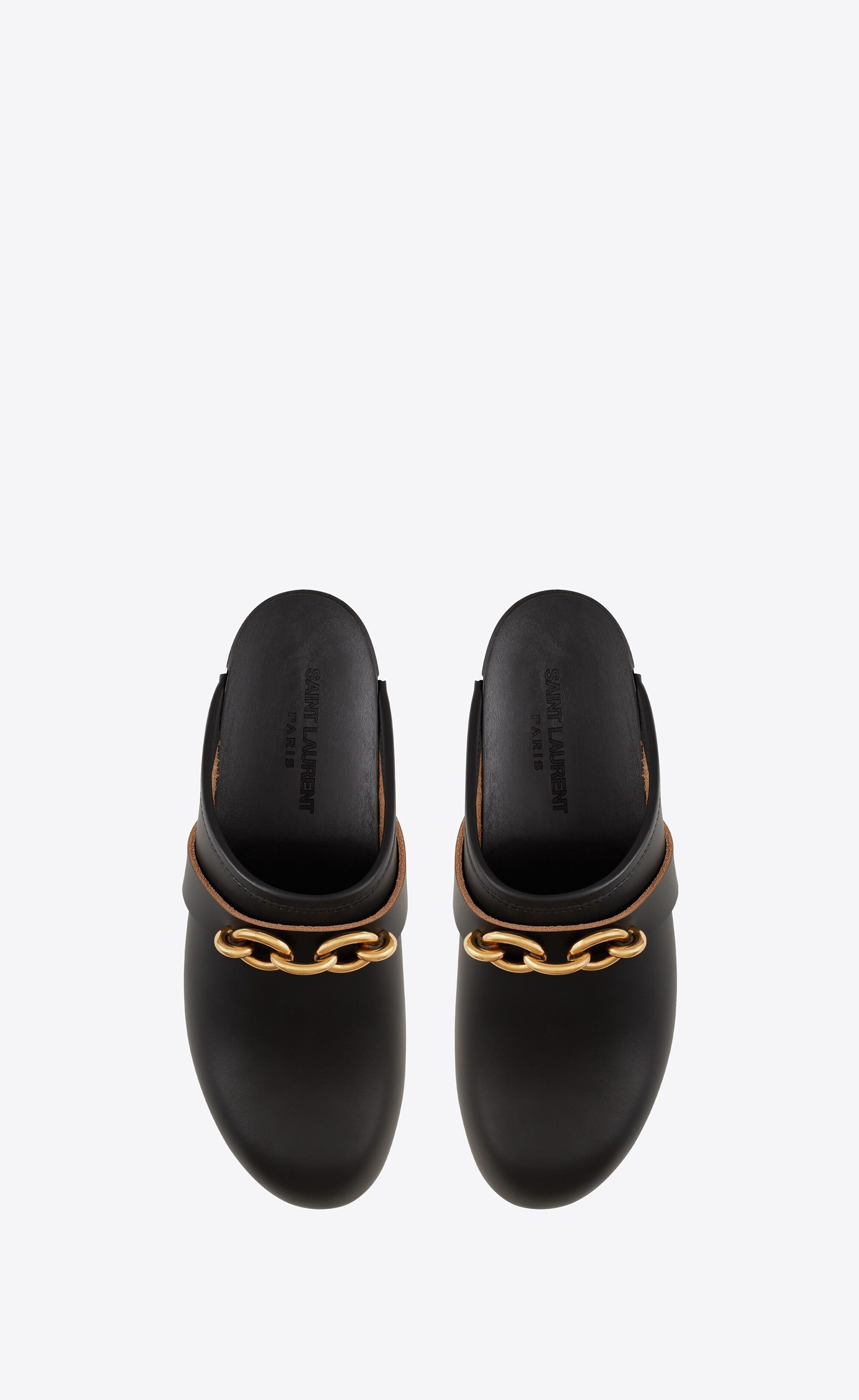 Saint Laurent Paris le maillon clogs in smooth leather Size US 9 / IT 39 - 2 Thumbnail
