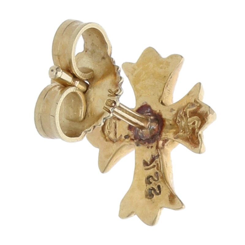 Chrome Hearts Gold earrings 22K No2 CH CRS/22K CH Cross Stud | Grailed