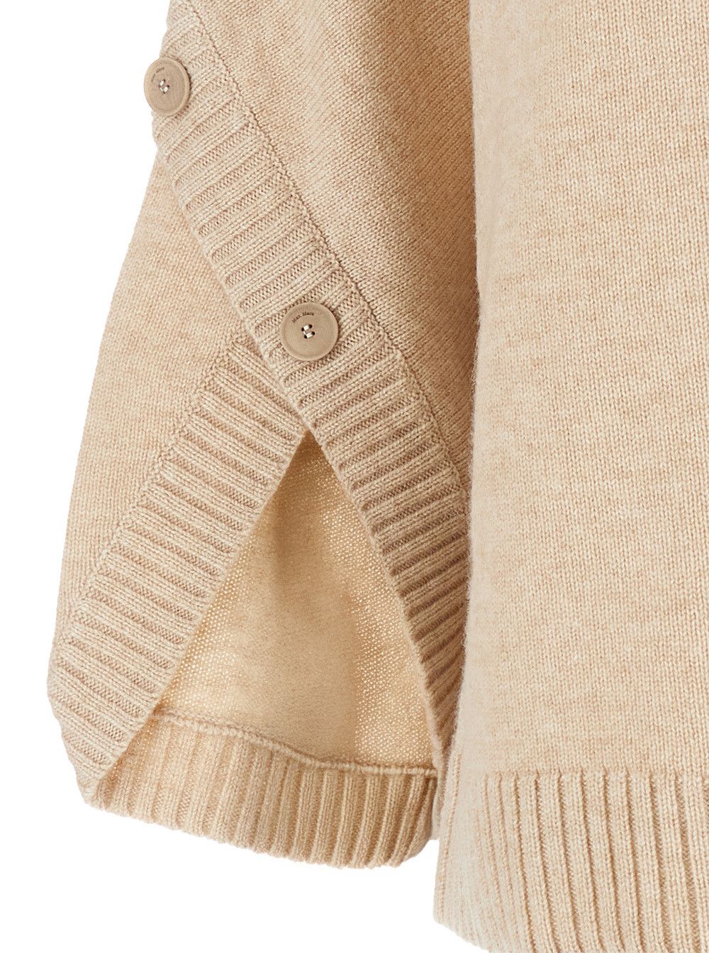 Max Mara 'Ampex' Beige Crewneck Sweater in Wool and Cashmere Woman Size M / US 6-8 / IT 42-44 - 3 Thumbnail