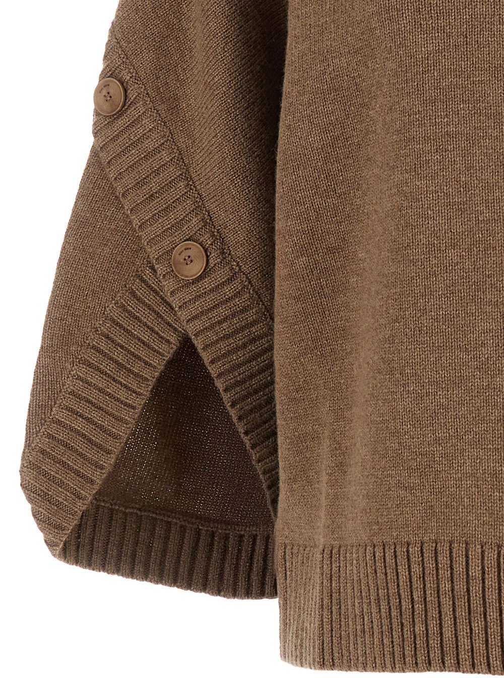 Max Mara 'Ampex' Brown Crewneck Sweater in Wool and Cashmere Woman Size M / US 6-8 / IT 42-44 - 3 Thumbnail