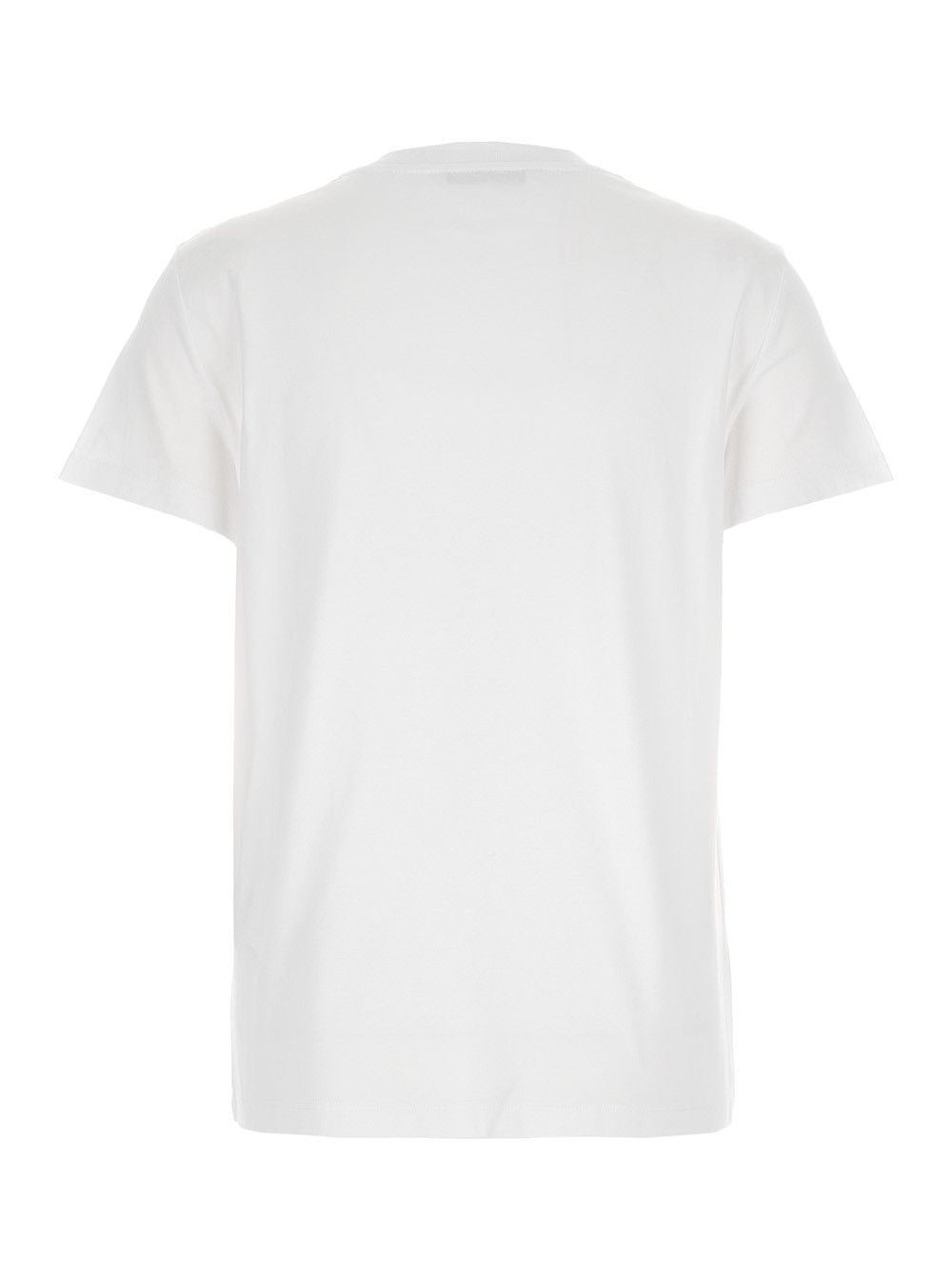Max Mara 'Papaia' White Crewneck T-Shirt with Tonal Logo Embroidery on the Front in Cotton Woman Size S / US 4 / IT 40 - 2 Thumbnail