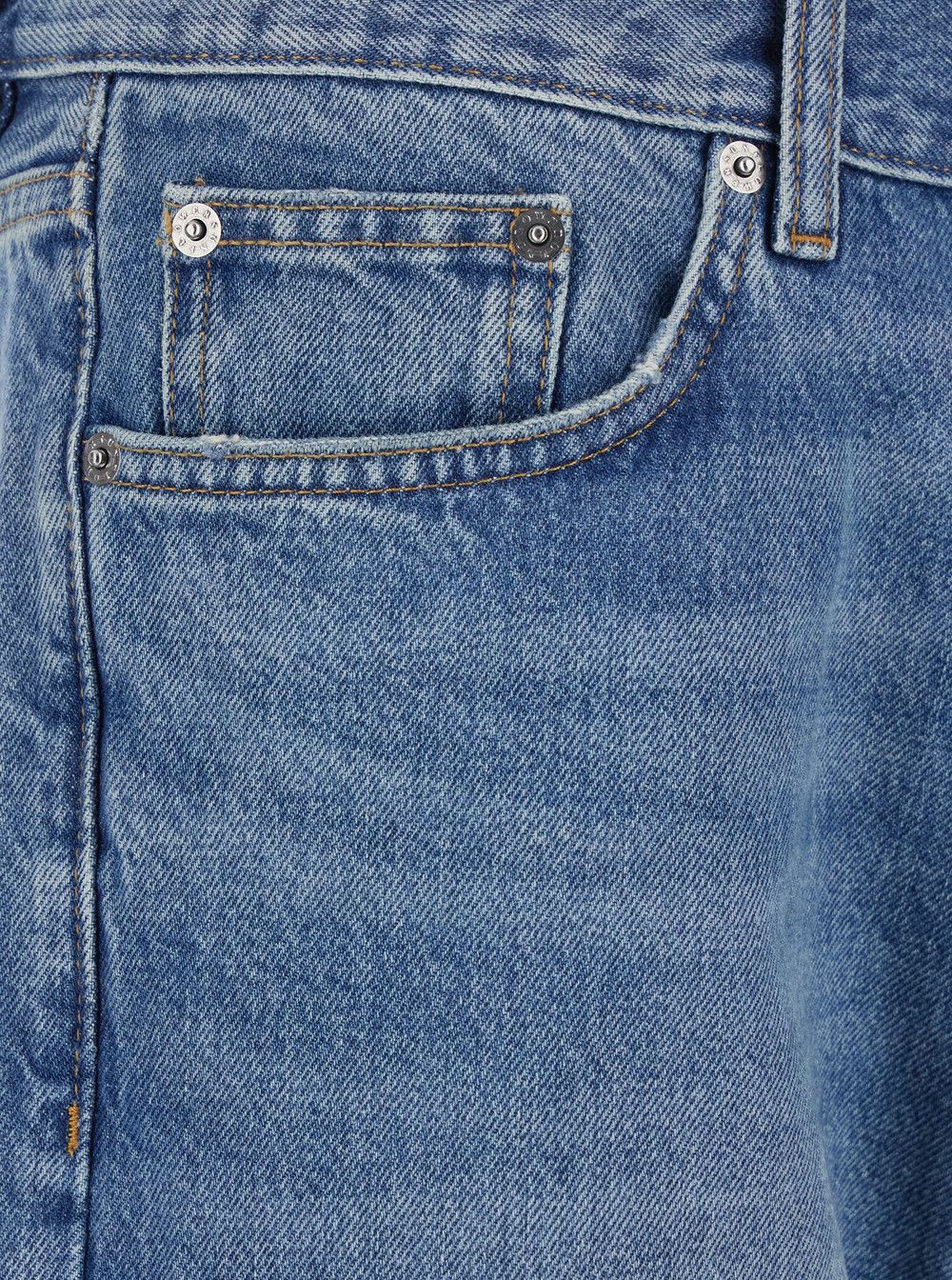 Sunflower Blue Jeans with Belt Loops and Logo Patch on the Rear in Denim Man Size US 33 - 3 Thumbnail