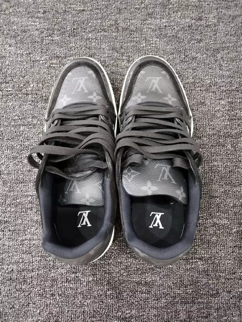 Louis Vuitton Louis Vuitton Black Checkerboard Trainers Size 41.5 Size US 9.5 / EU 42-43 - 4 Thumbnail
