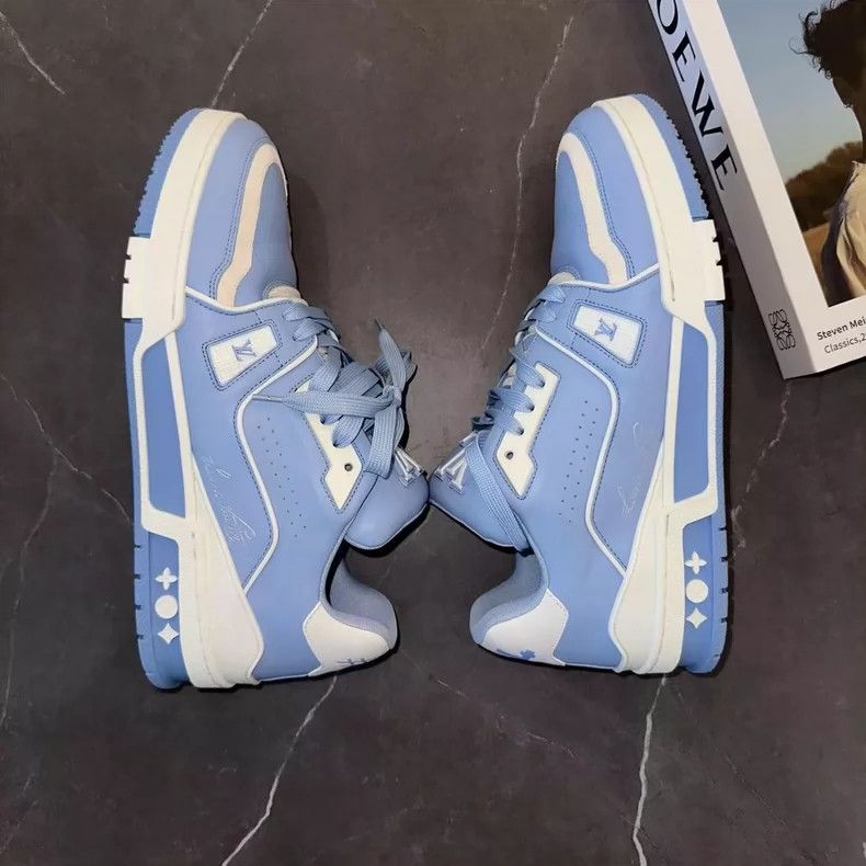 Louis Vuitton Louis Vuitton Blue Sneakers Size 41.5 Size US 8.5 / EU 41-42 - 5 Thumbnail