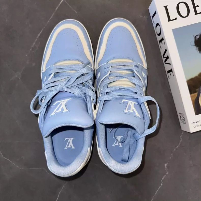 Louis Vuitton Louis Vuitton Blue Sneakers Size 41.5 Size US 8.5 / EU 41-42 - 7 Thumbnail