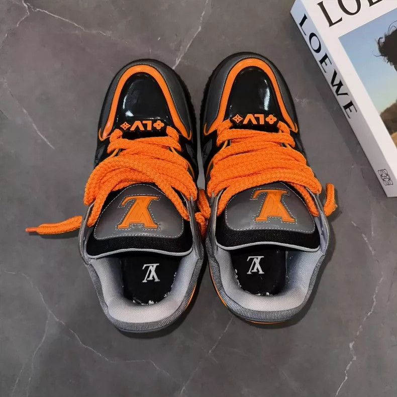 Louis Vuitton Louis Vuitton Sneakers Size 42 Orange and Gray Size US 9 / EU 42 - 2 Thumbnail