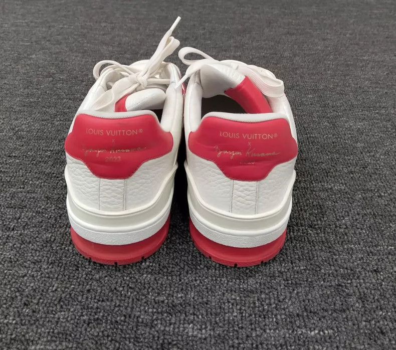 Louis Vuitton Louis Vuitton Trainer Sneakers in Red and White Size US 8.5 / EU 41-42 - 8 Thumbnail