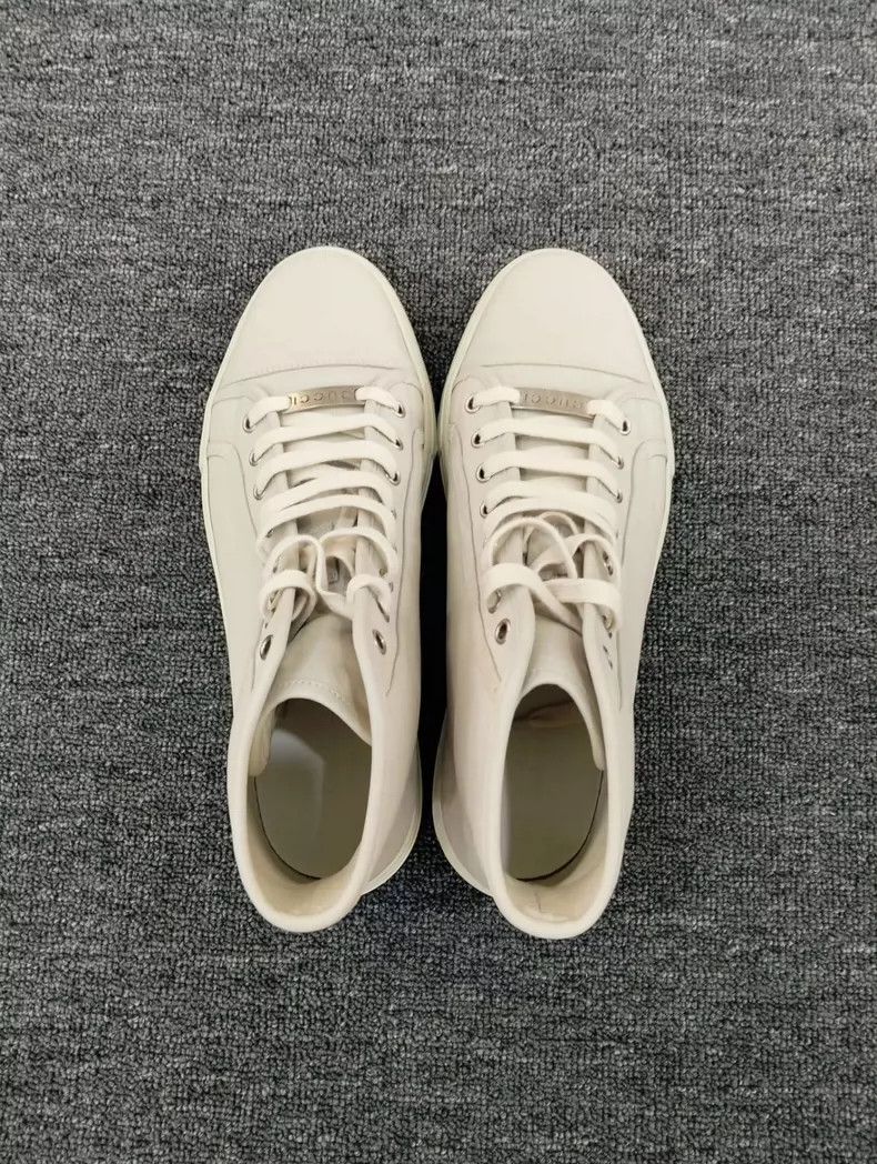Gucci Gucci White High-Top Shoes Size 43.5 Size US 10.5 / EU 43-44 - 3 Thumbnail