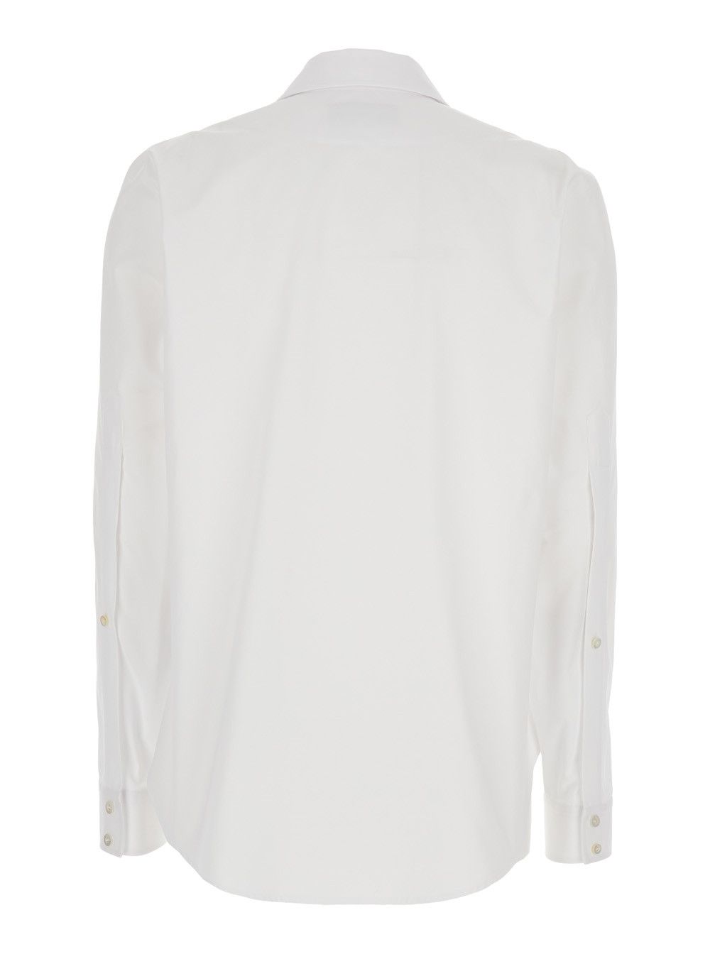 Gucci White Shirt with Pointed Collar with Tie Detail and Horsebit in Cotton Woman Size M / US 6-8 / IT 42-44 - 2 Thumbnail