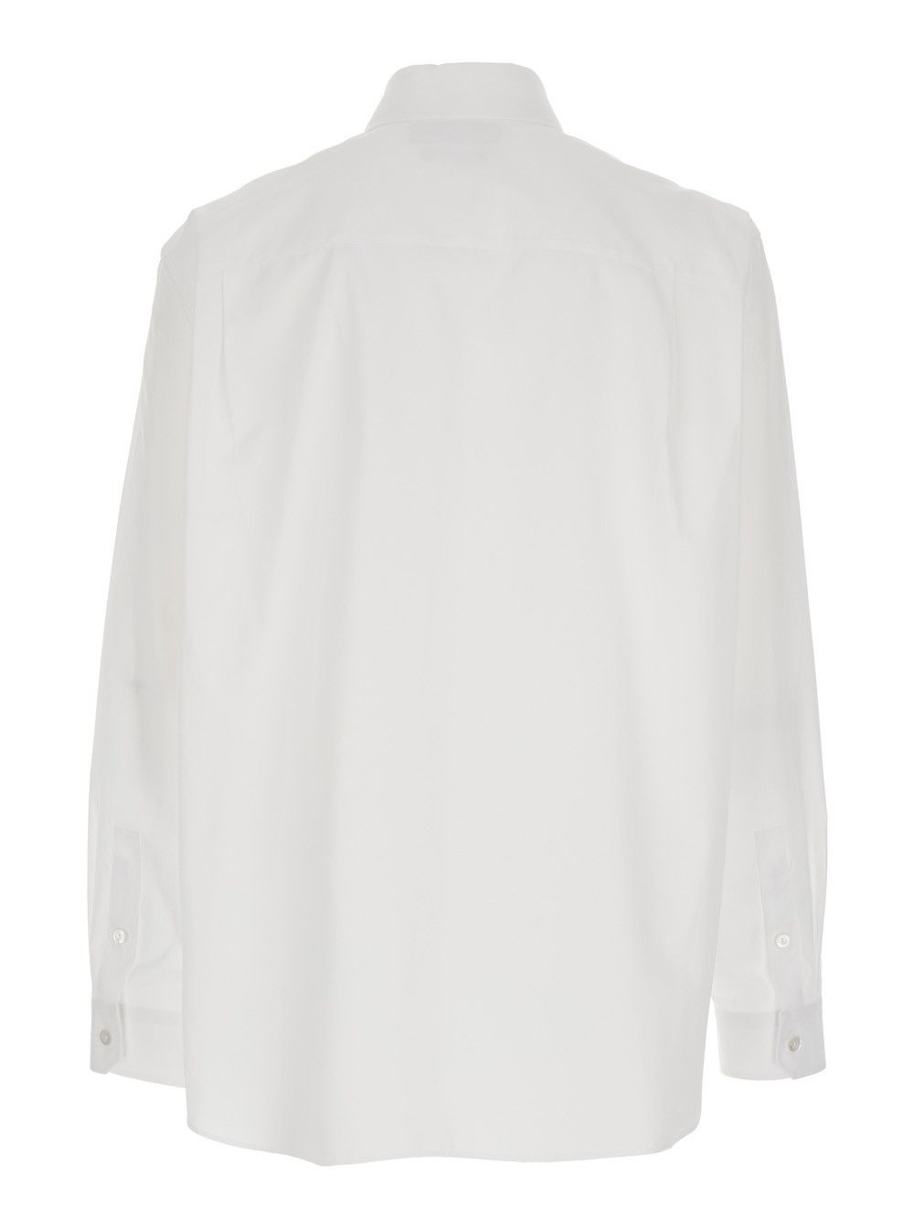 Gucci White Shirt with Classic Collar and Logo Detail on the Front in Cotton Man Size US M / EU 48-50 / 2 - 2 Thumbnail